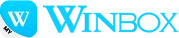 Winbox Official Malaysia logo in blue representing the Winbox online gaming platform